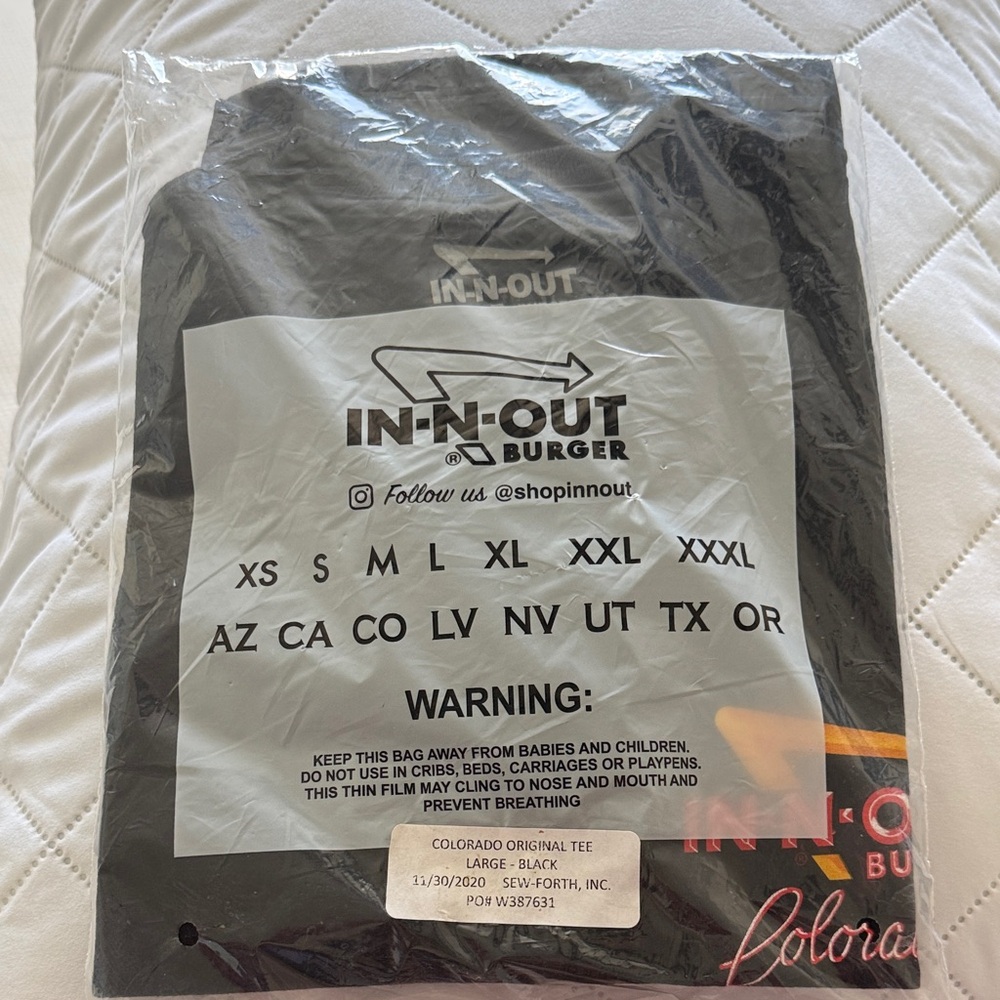In-N-Out Burger Black Tee